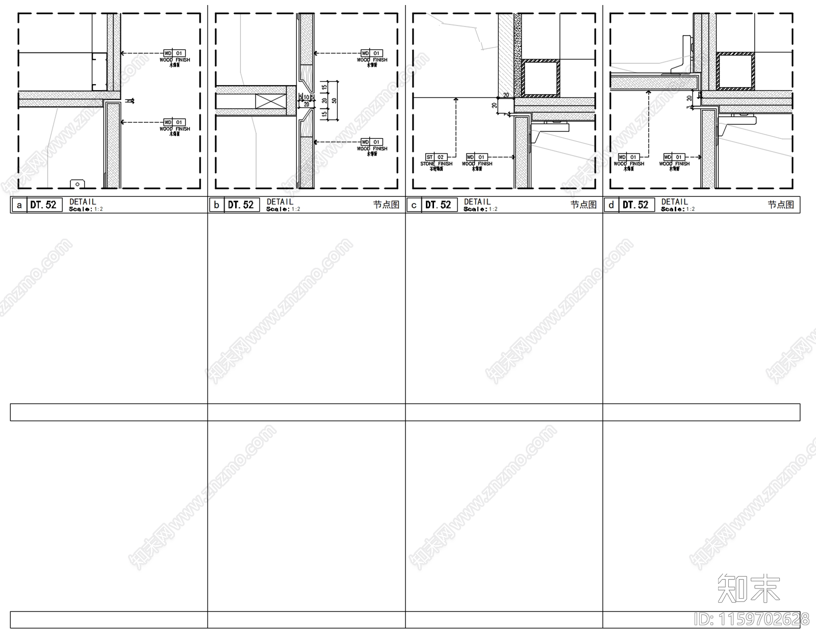 现代售楼处操作间柜体节点图cad施工图下载【ID:1159702628】