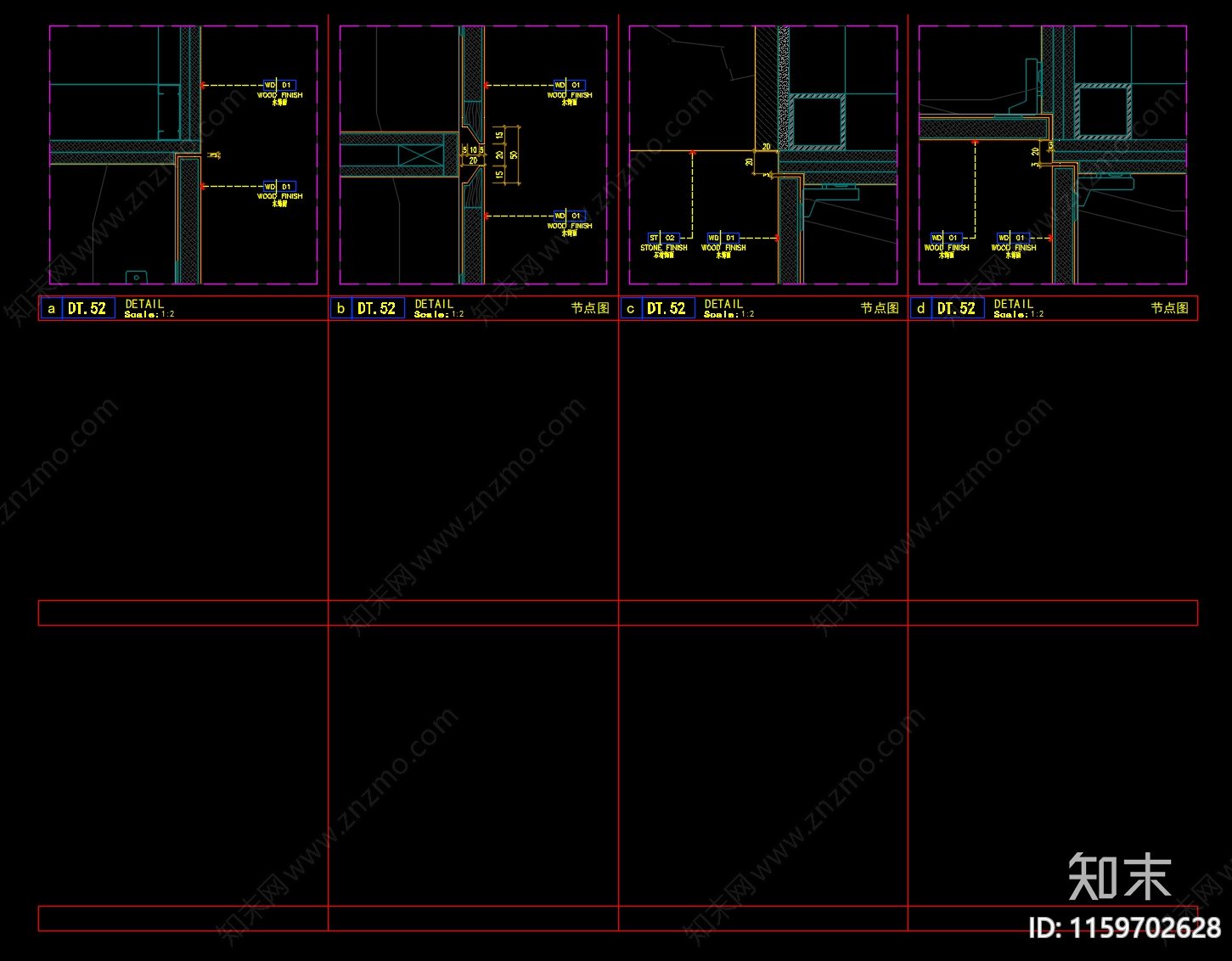 现代售楼处操作间柜体节点图cad施工图下载【ID:1159702628】