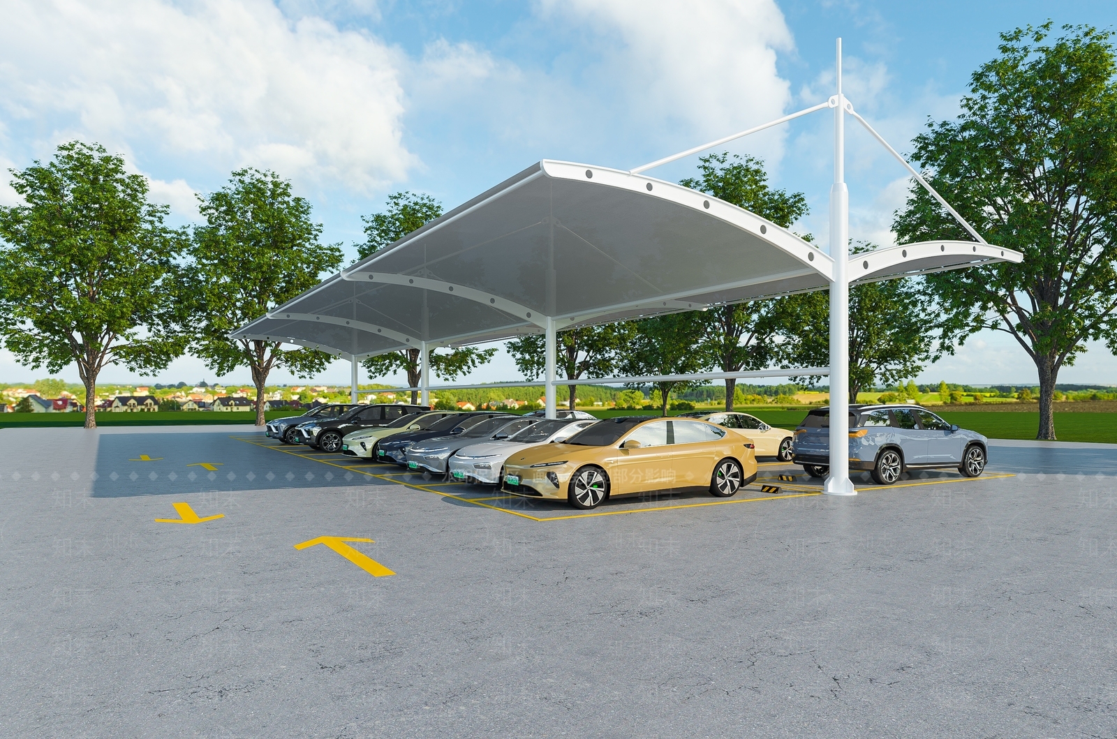 车棚3D模型下载【ID:1159704046】