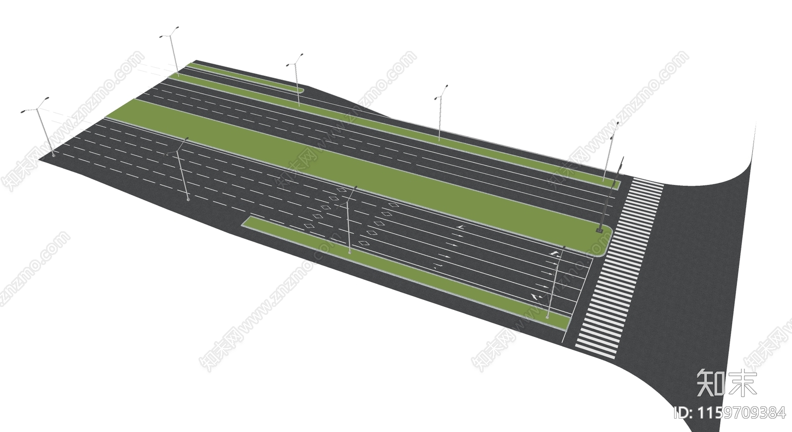 现代道路SU模型下载【ID:1159709384】