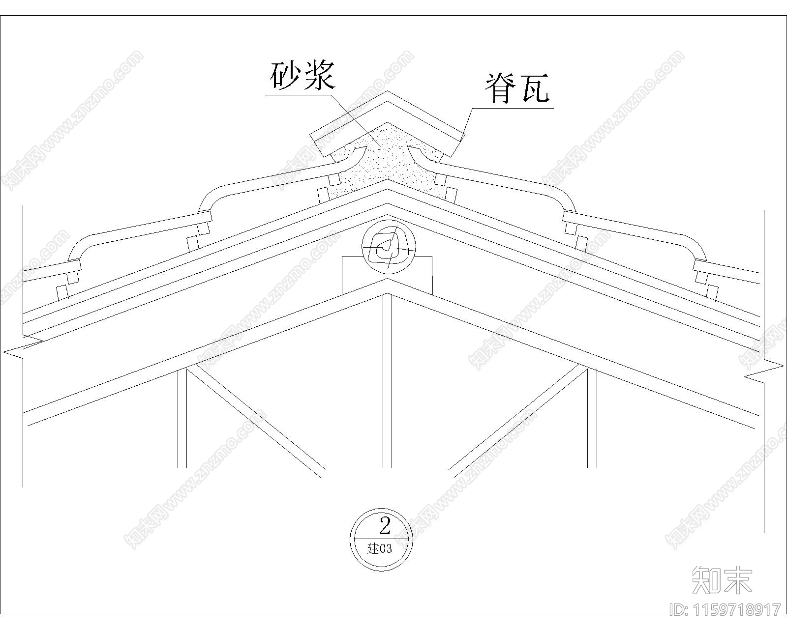 坡屋顶2cad施工图下载【ID:1159718917】