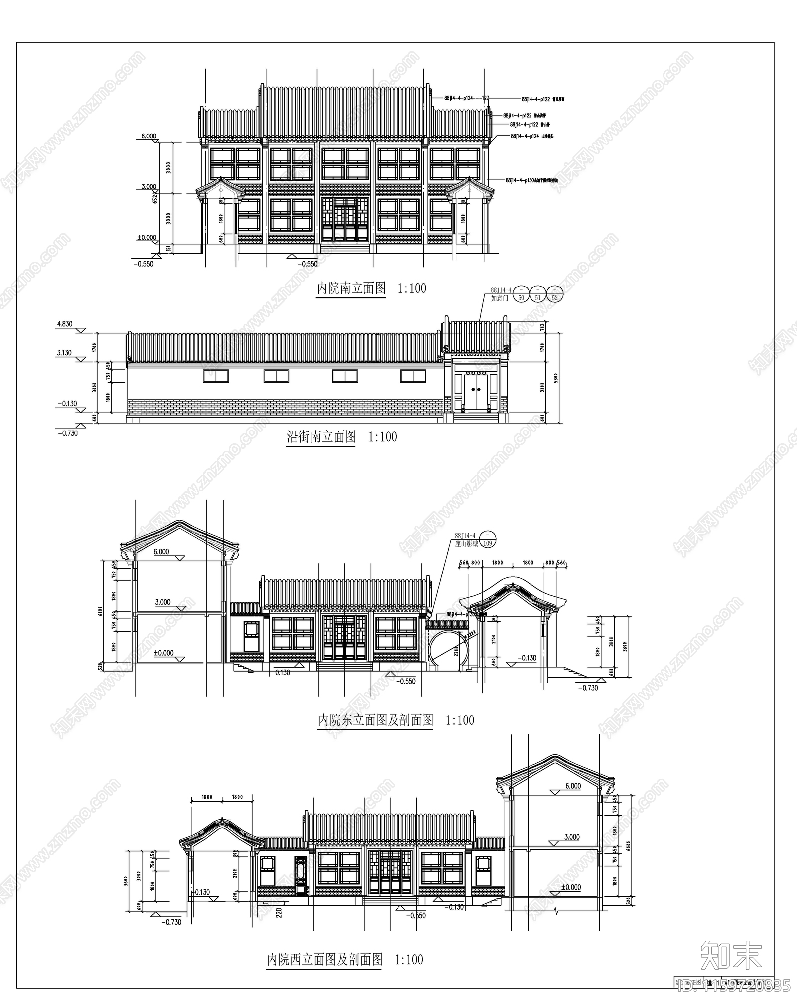 北京四合院精品古建筑cad施工图下载【ID:1159720835】