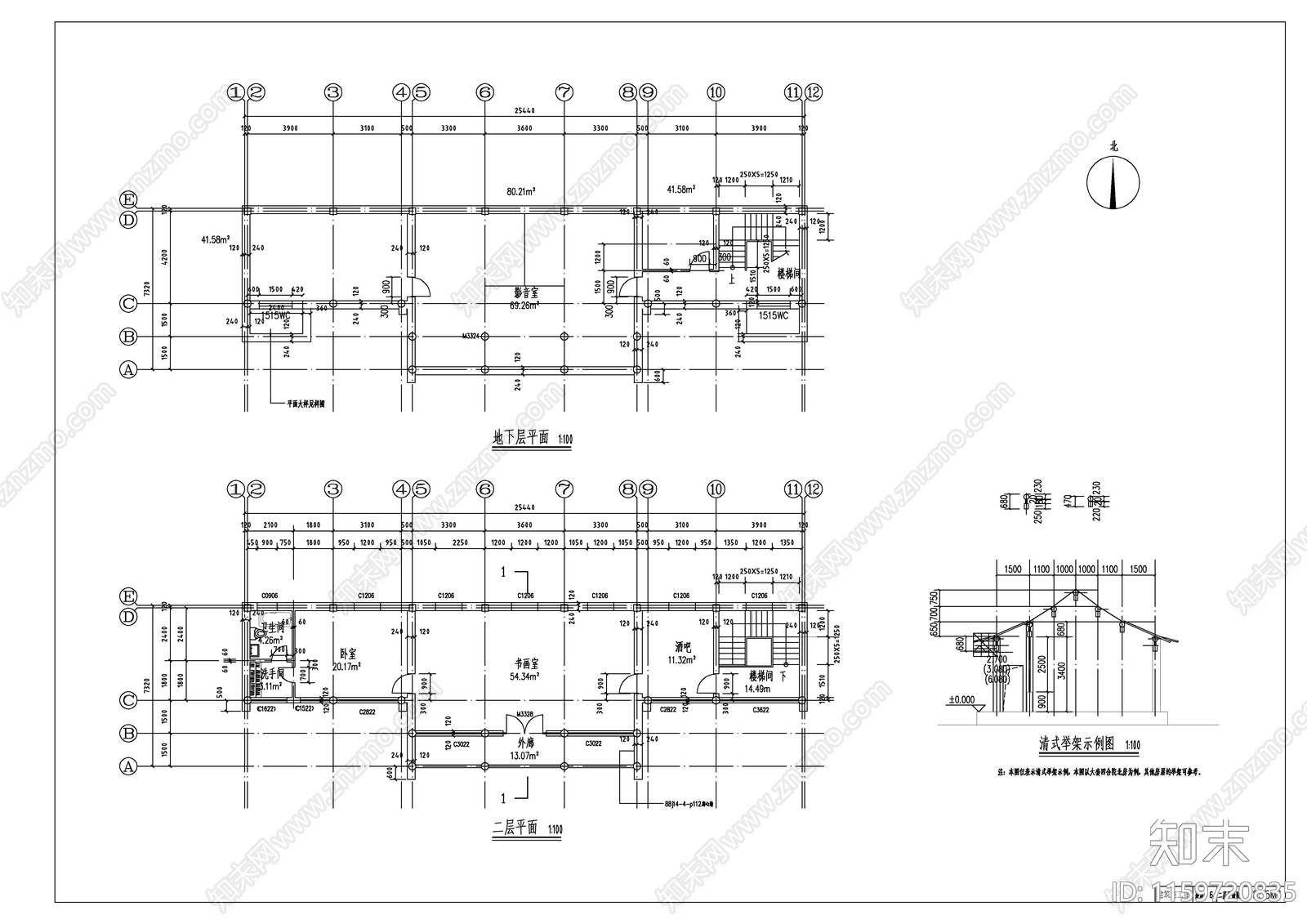 北京四合院精品古建筑cad施工图下载【ID:1159720835】