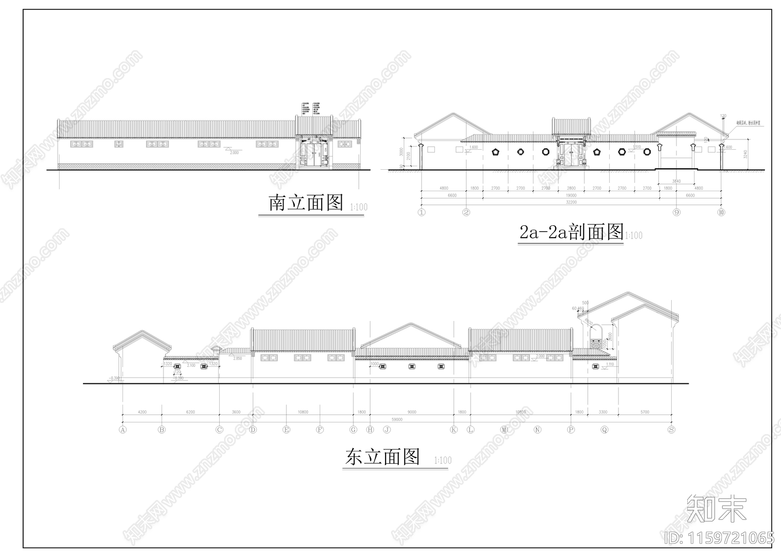 赵家庄四合院建施图cad施工图下载【ID:1159721065】