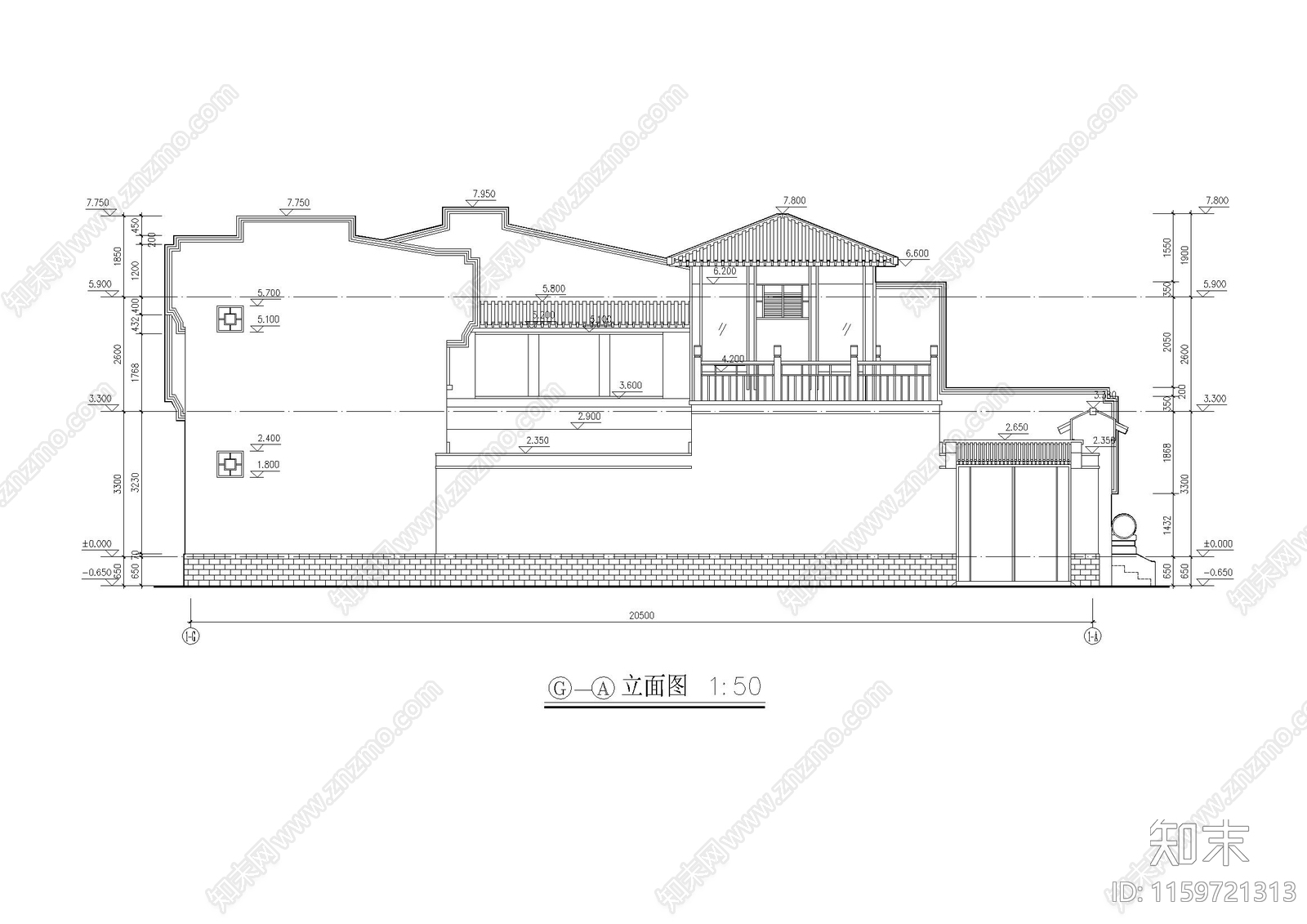 四合院建筑图cad施工图下载【ID:1159721313】