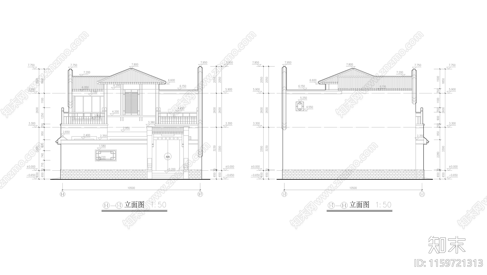 四合院建筑图cad施工图下载【ID:1159721313】