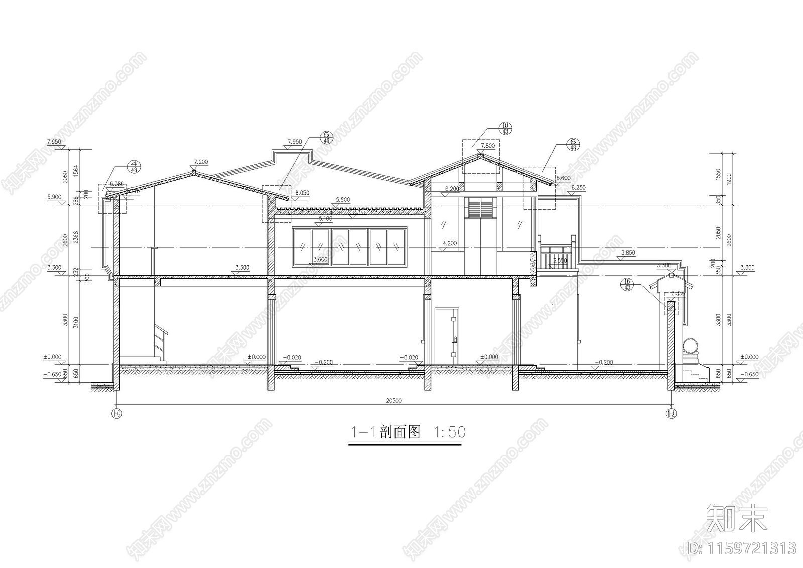 四合院建筑图cad施工图下载【ID:1159721313】