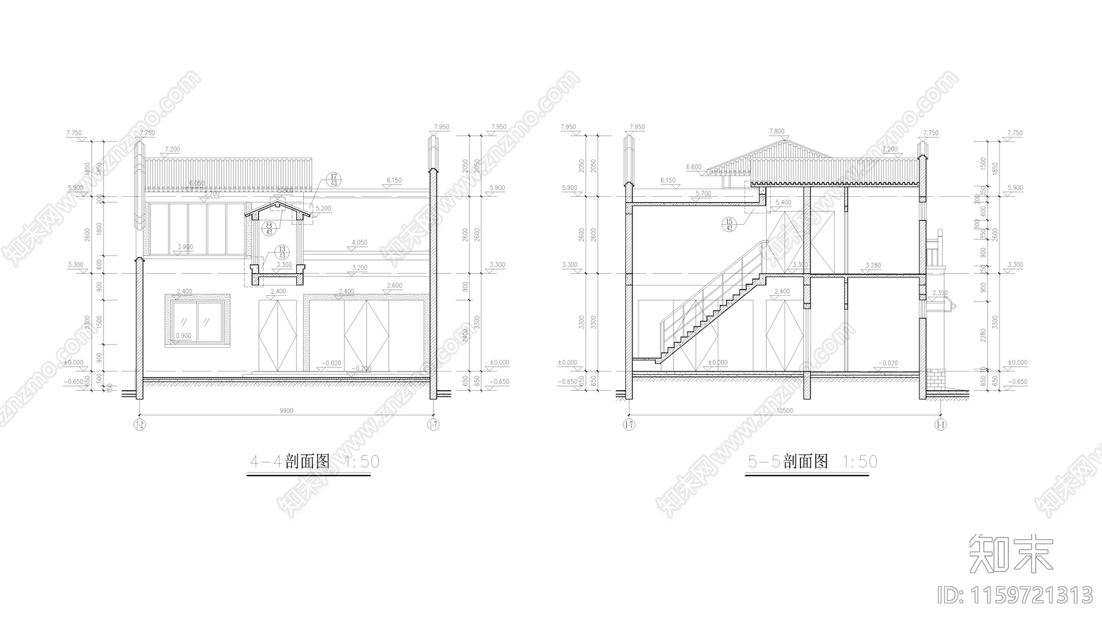 四合院建筑图cad施工图下载【ID:1159721313】