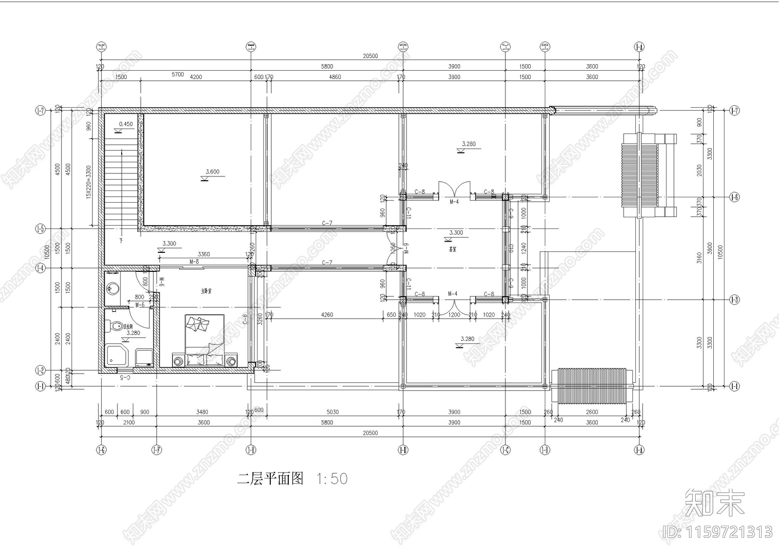 四合院建筑图cad施工图下载【ID:1159721313】