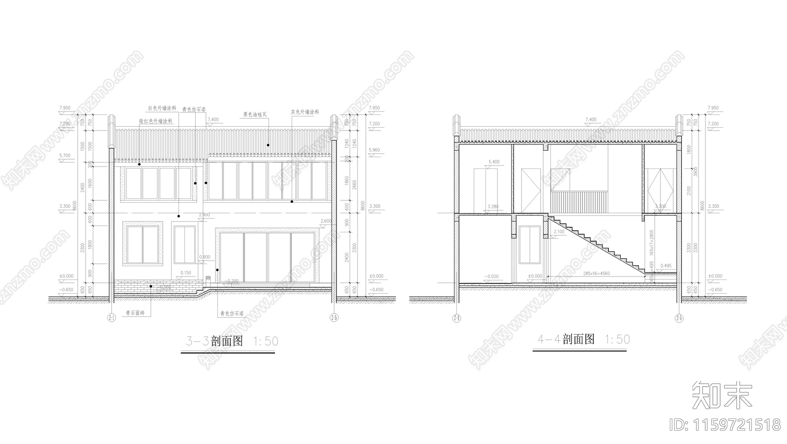 龙湖别院建筑cad施工图下载【ID:1159721518】