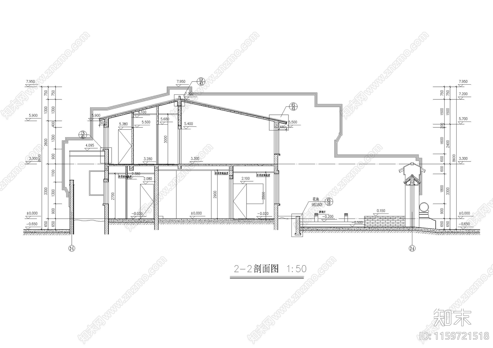 龙湖别院建筑cad施工图下载【ID:1159721518】