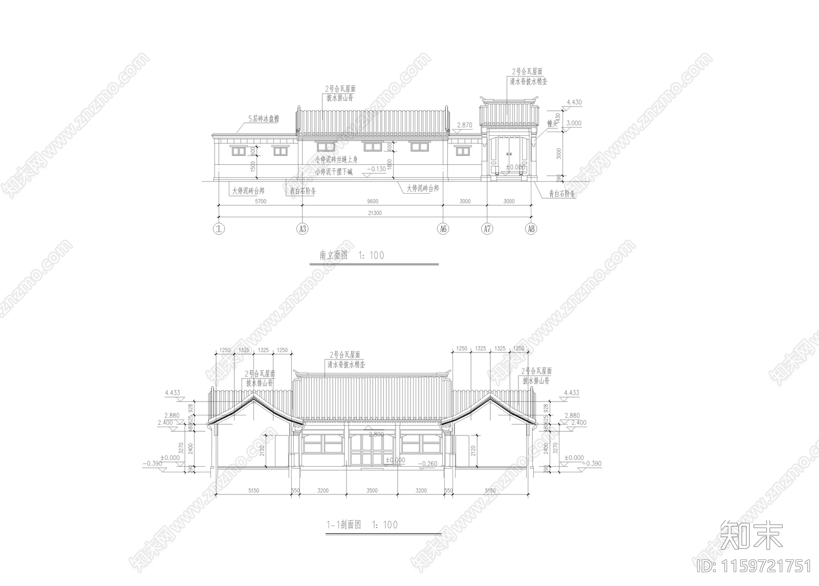 四合院住宅平面方案cad施工图下载【ID:1159721751】