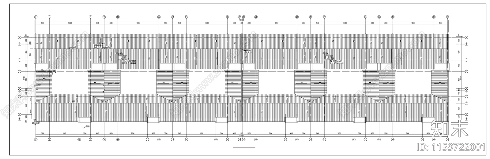 经典现代四合院建筑cad施工图下载【ID:1159722001】