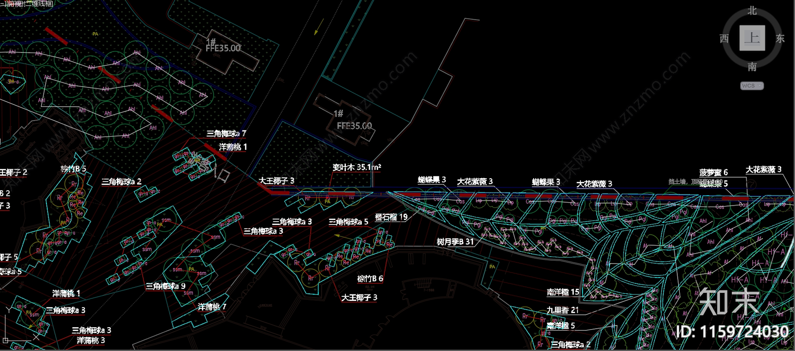 海南某游乐园植物施工图下载【ID:1159724030】