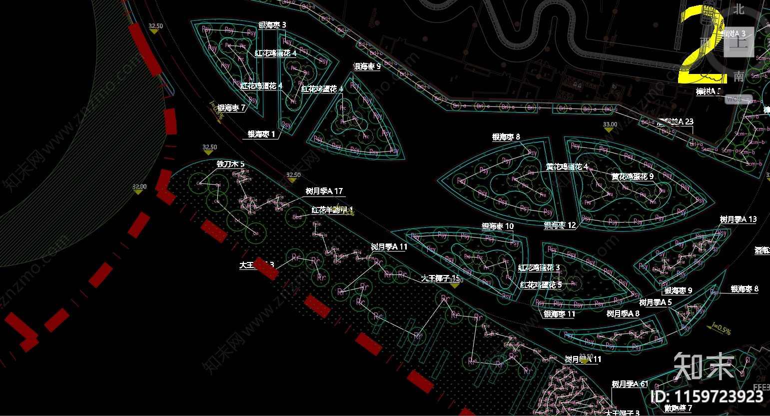 海南某游乐园植物施工图下载【ID:1159723923】