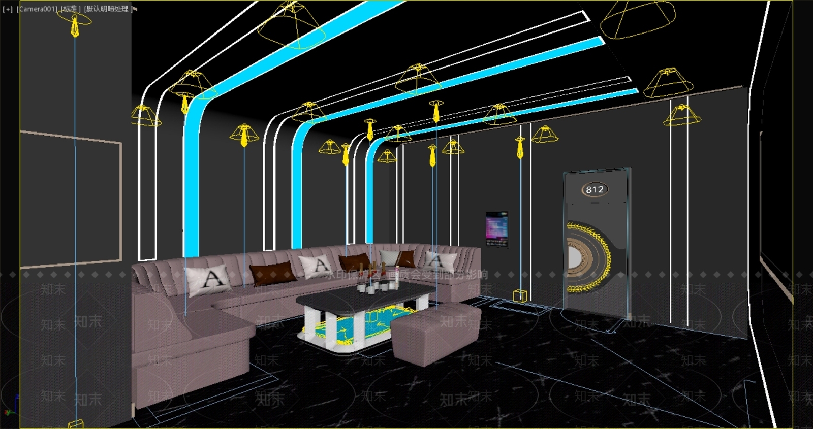现代KTV包间3D模型下载【ID:1159737123】