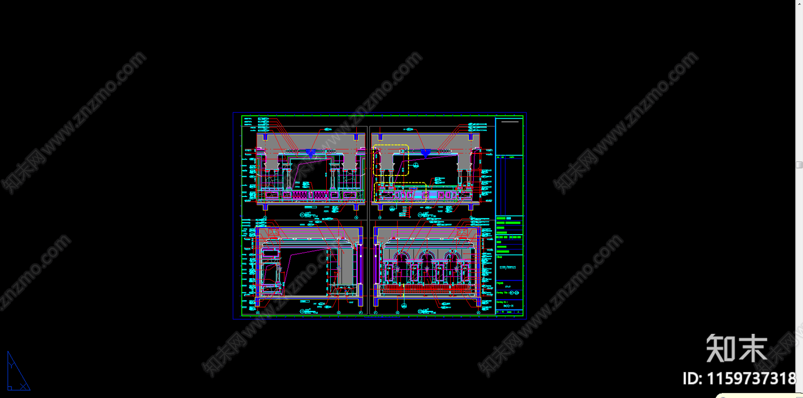 1200㎡民宿餐厅平面布置图cad施工图下载【ID:1159737318】