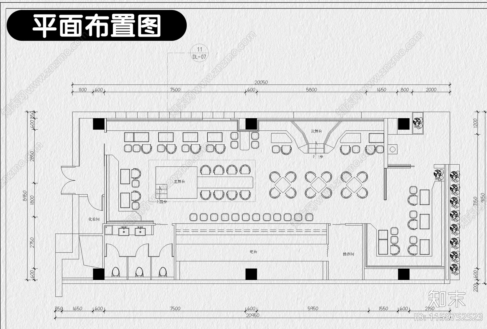 酒吧酒馆夜店清吧现代复古工业风室内效果图施工图下载【ID:1159752523】