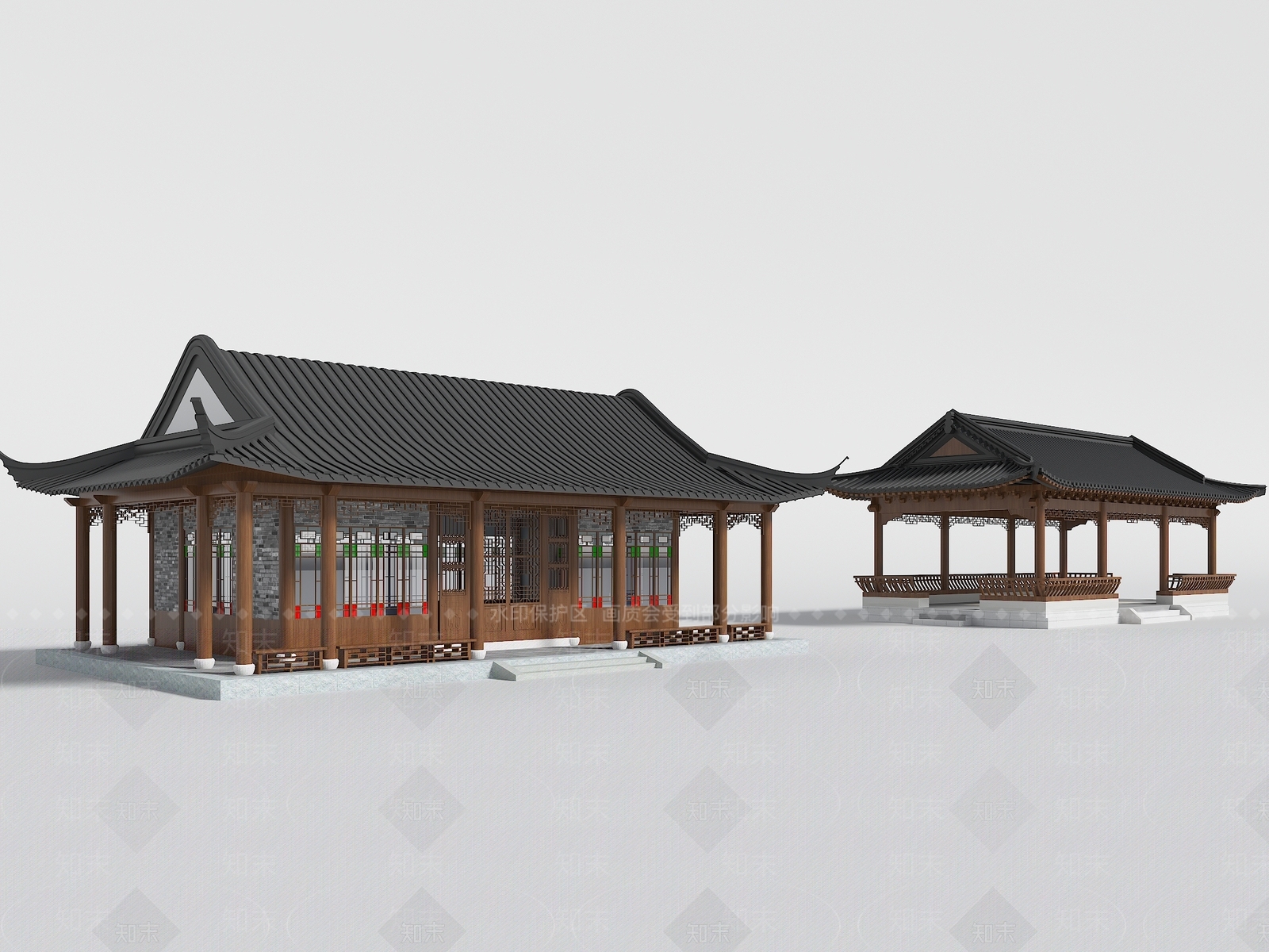 中式水榭3D模型下载【ID:1159752863】