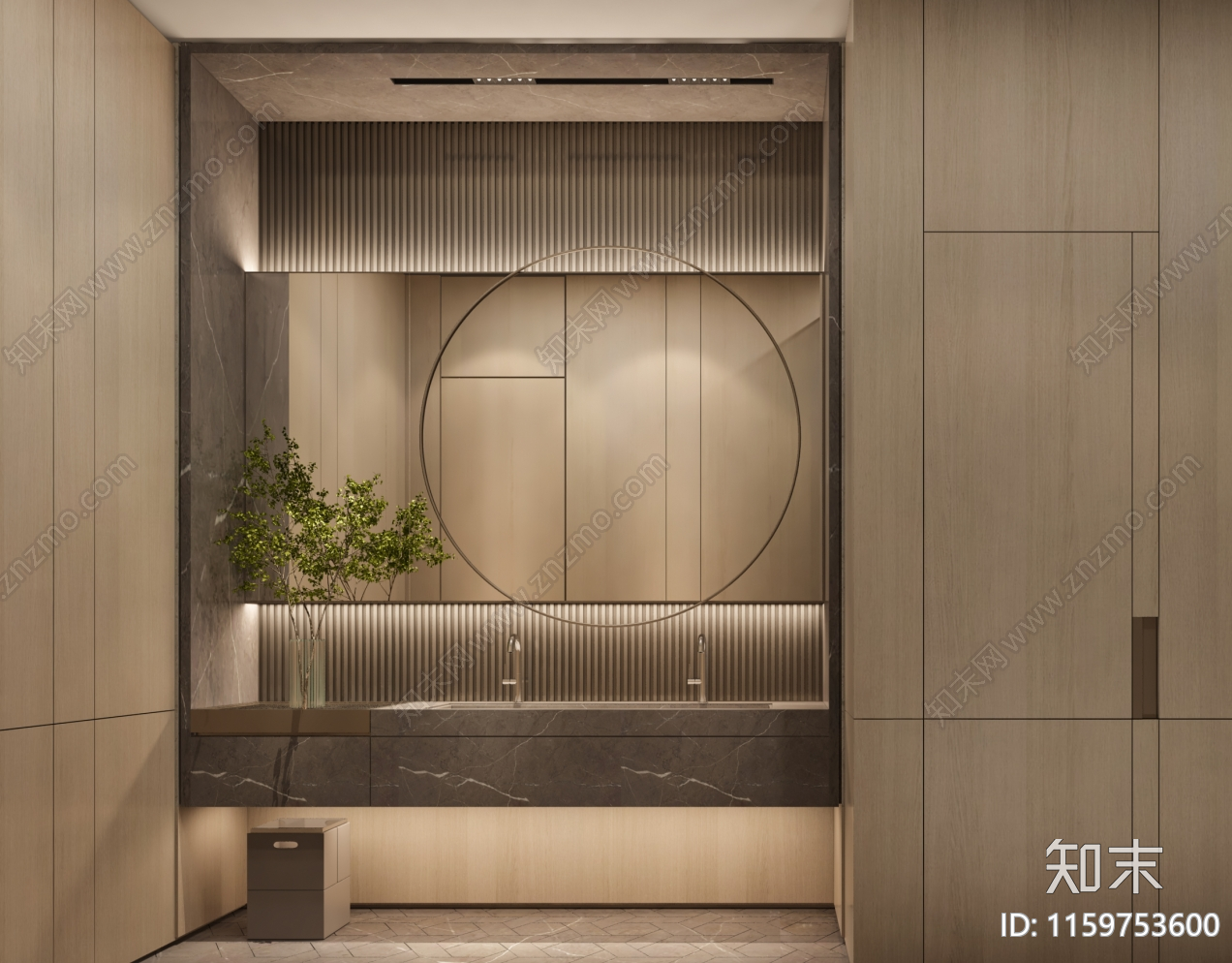 现代餐厅男卫生间洗手台节点大样图施工图下载【ID:1159753600】