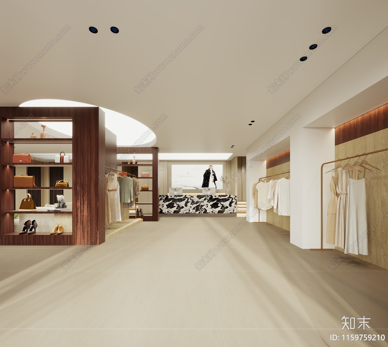 现代服装店3D模型下载【ID:1159759210】