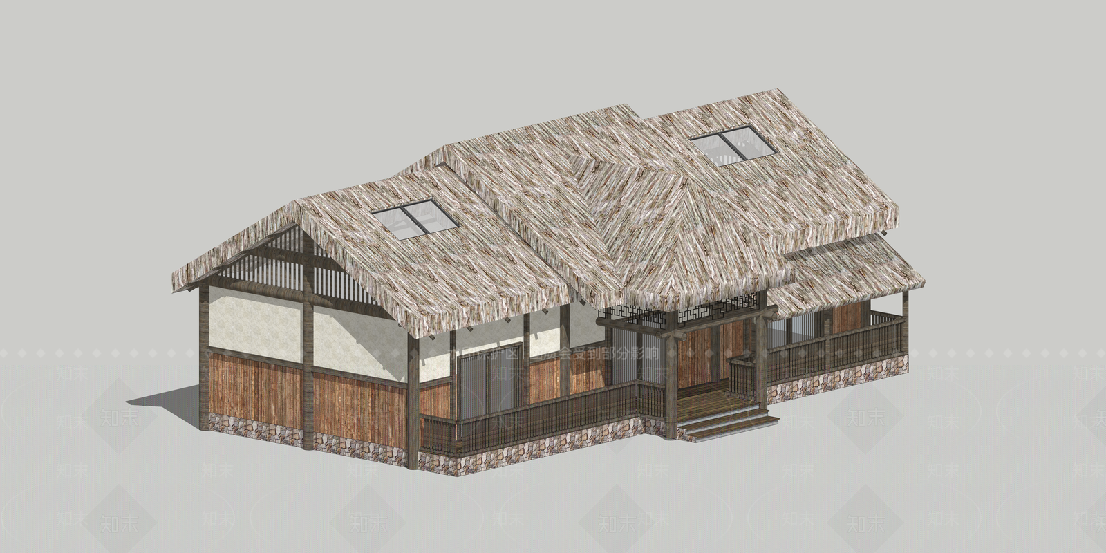 现代木屋SU模型下载【ID:1159771142】