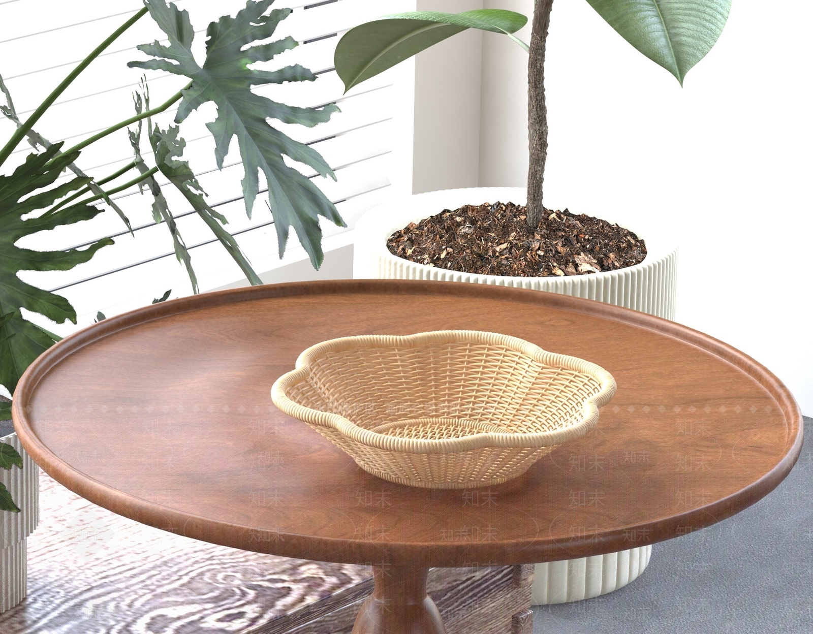 藤编水果篮3D模型下载【ID:1159774149】