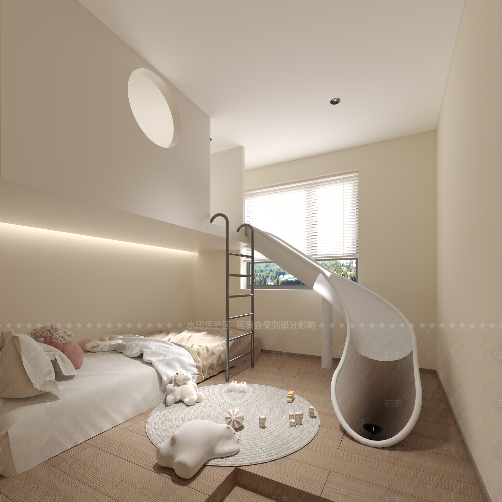 现代儿童娱乐室3D模型下载【ID:1214583028】