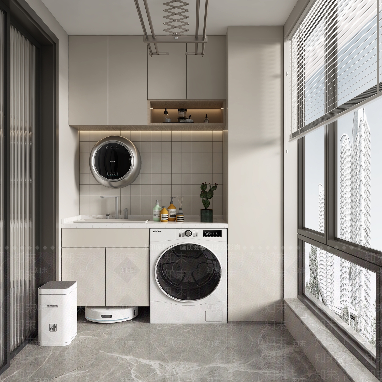 现代家居阳台3D模型下载【ID:1159776682】