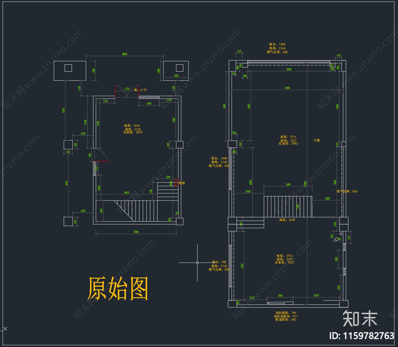 鲜鱼烤鱼店平面布置图cad施工图下载【ID:1159782763】