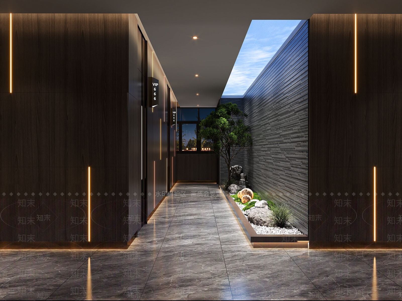 新中式过道空间3D模型下载【ID:1159785958】