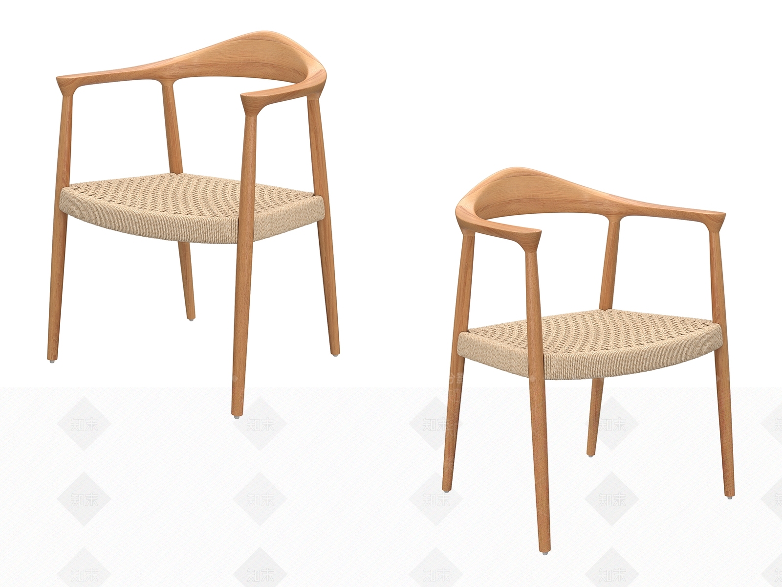 北欧简约休闲单人椅子3D模型下载【ID:1159785891】