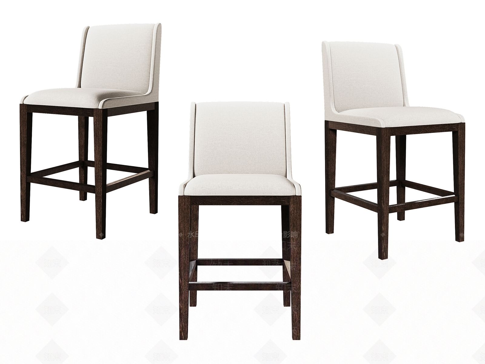 北欧简约吧椅3D模型下载【ID:1159794541】