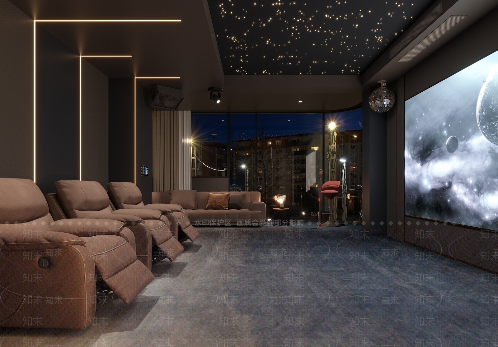 现代影音室3D模型下载【ID:1159794793】
