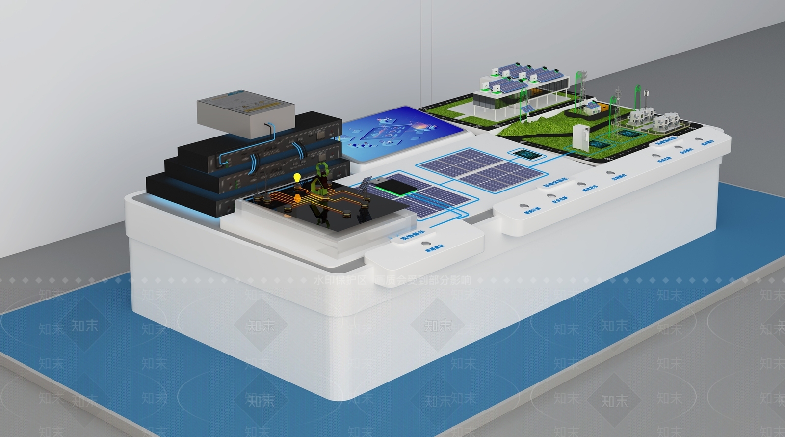 现代科技电网互动沙盘3D模型下载【ID:1159798785】