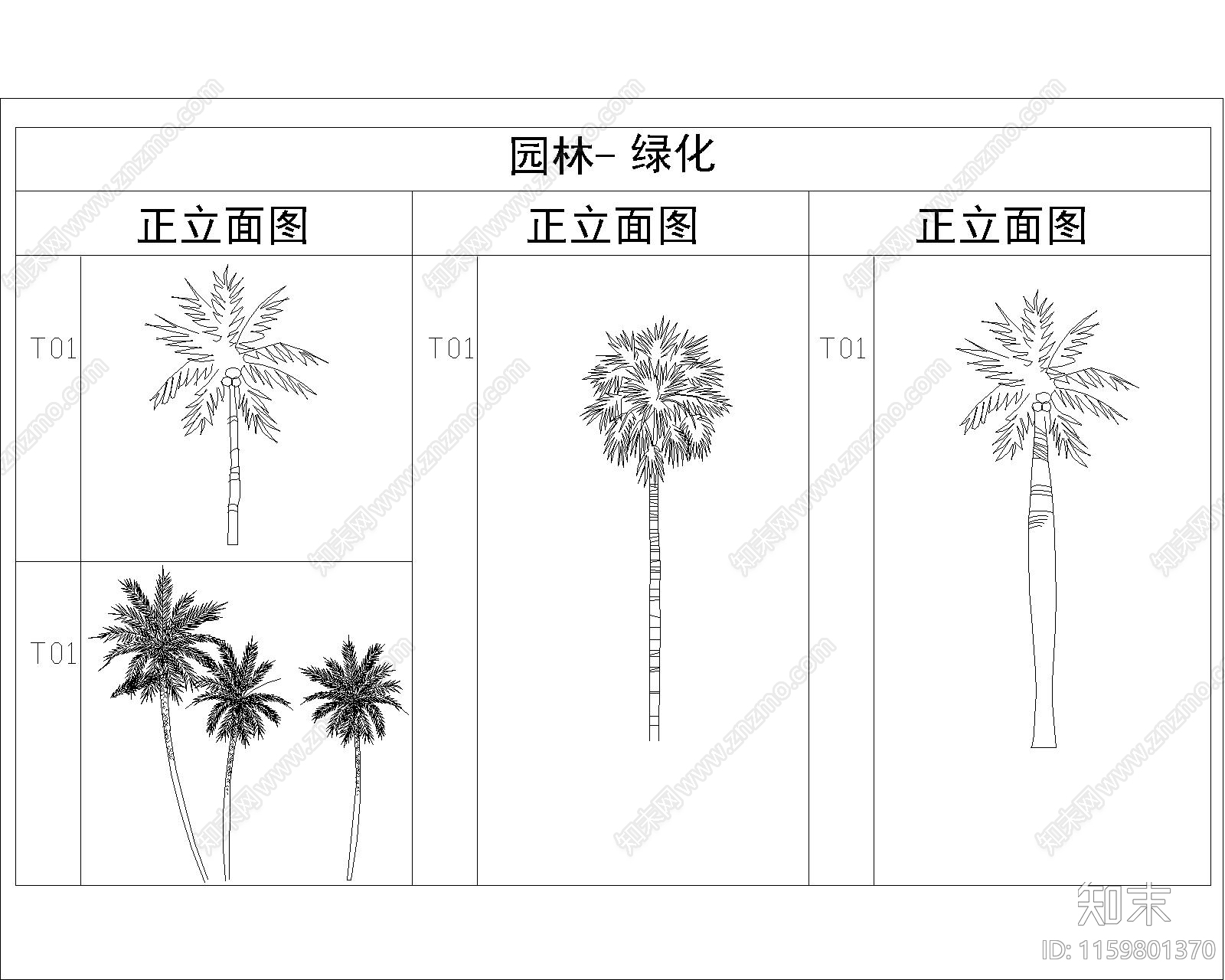 园林花草平立面图库施工图下载【ID:1159801370】