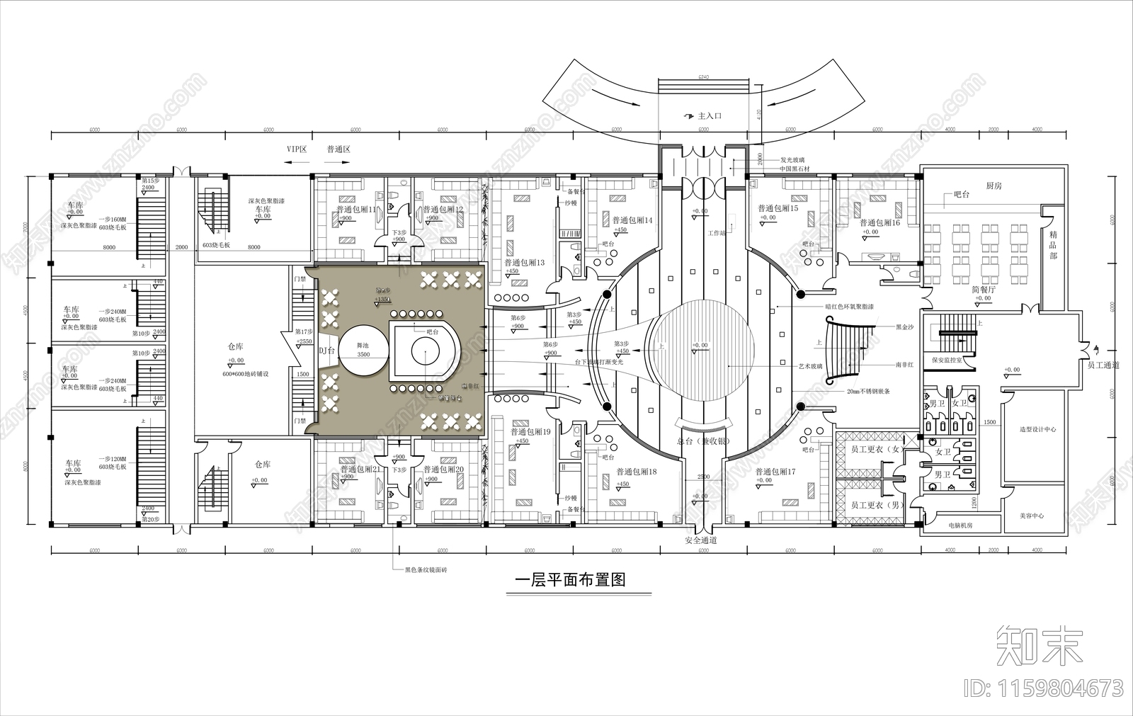 3500㎡两层KTV娱乐城平面布置图cad施工图下载【ID:1159804673】