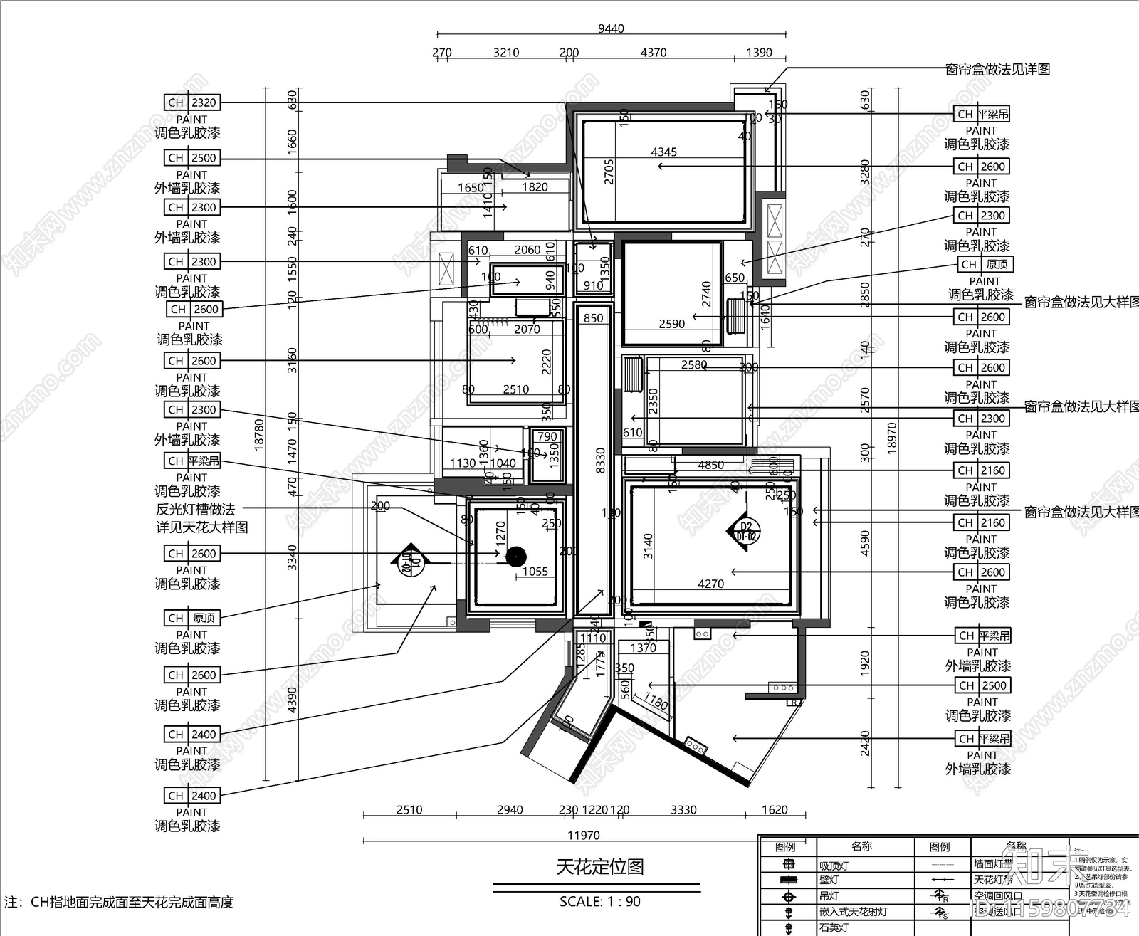 现代法式室内设计平面图施工图下载【ID:1159807734】