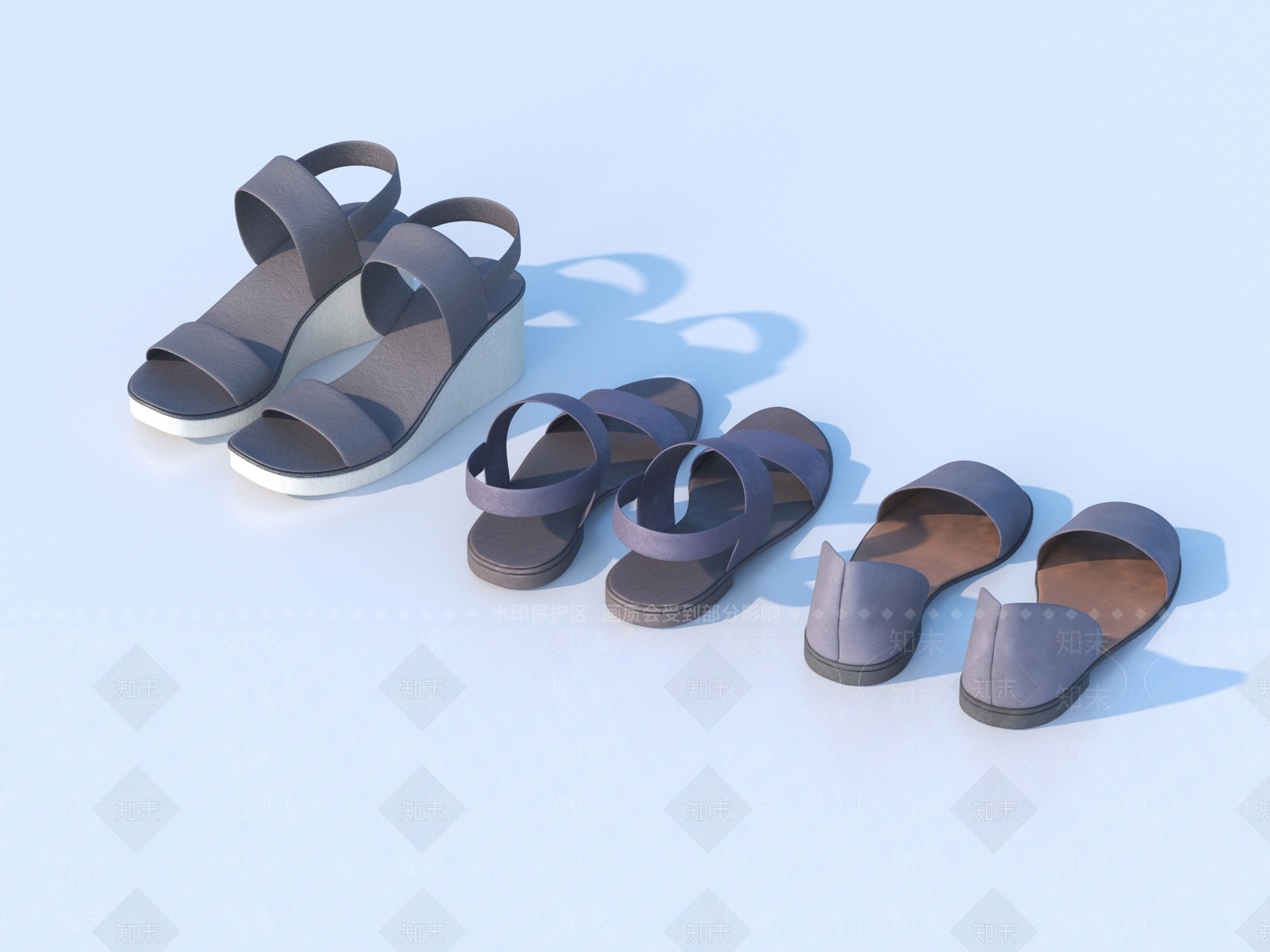 凉鞋3D模型下载【ID:1159815965】