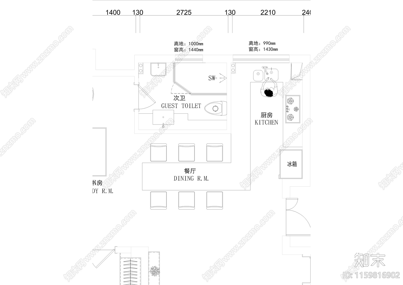 家居餐cad施工图下载【ID:1159816902】