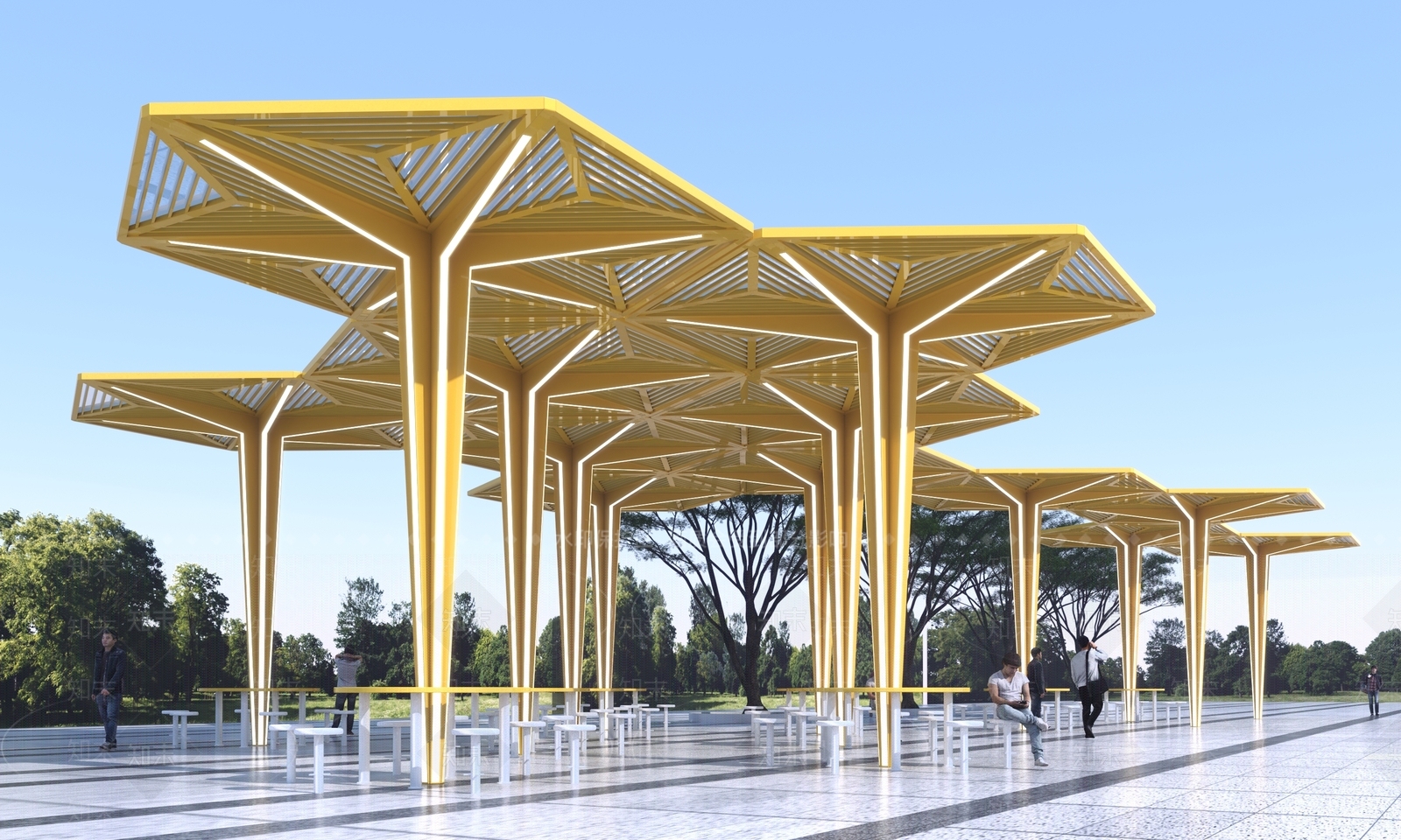 现代公园小景3D模型下载【ID:1159818812】