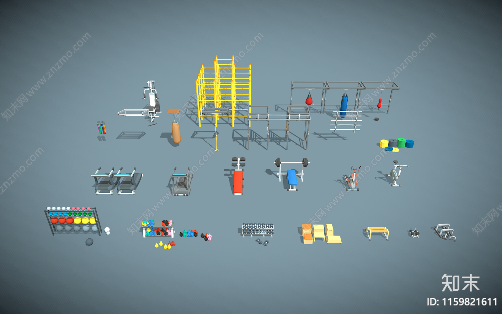 现代运动器材3D模型下载【ID:1159821611】