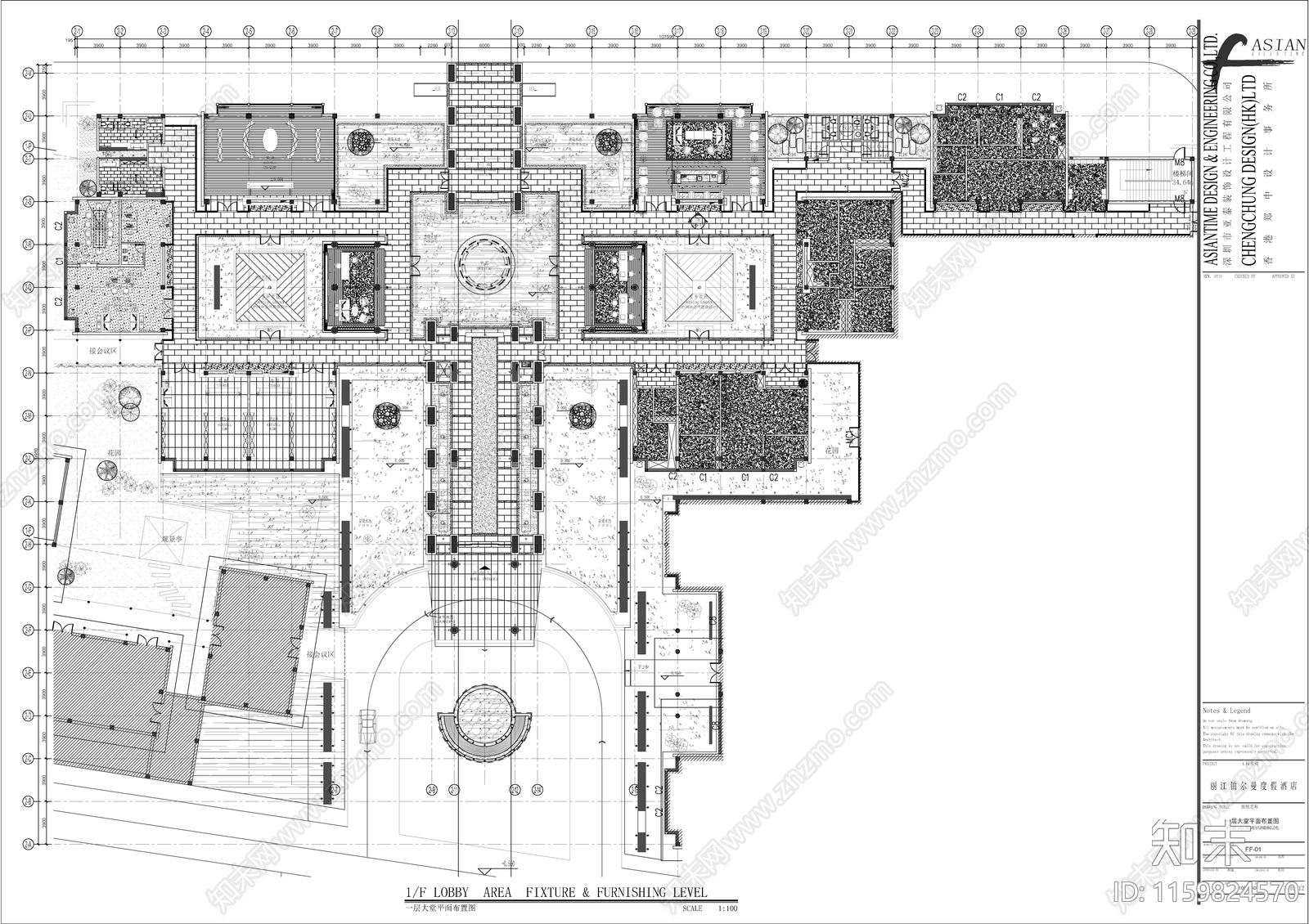 丽江铂尔曼度假酒店室内装修cad施工图下载【ID:1159824570】