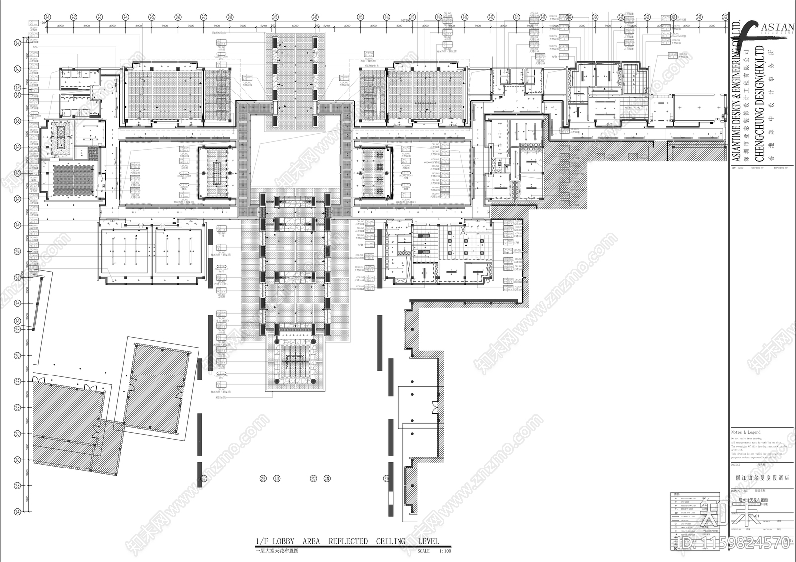 丽江铂尔曼度假酒店室内装修cad施工图下载【ID:1159824570】