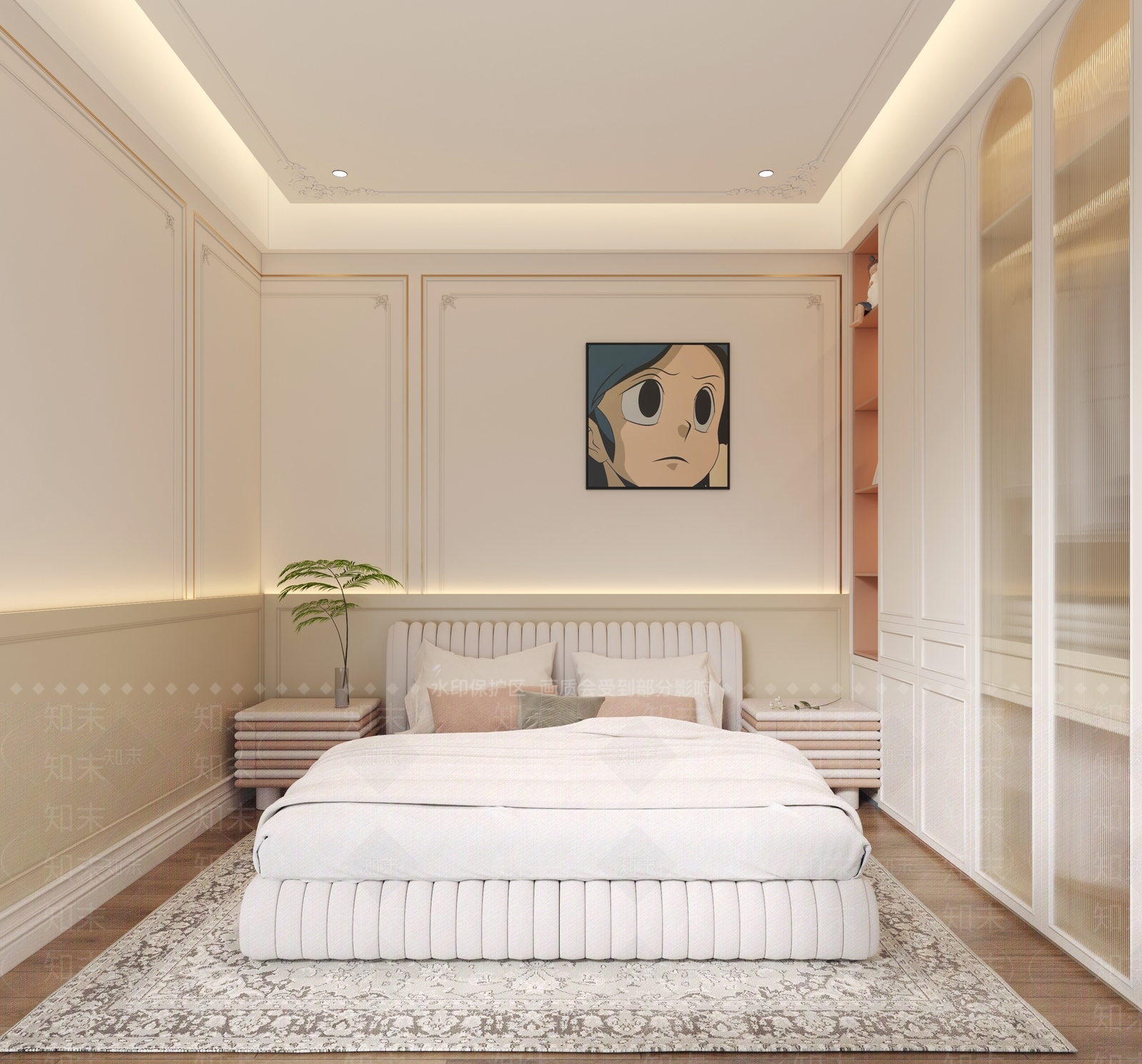 软包双人床双人床3D模型下载【ID:1227545170】