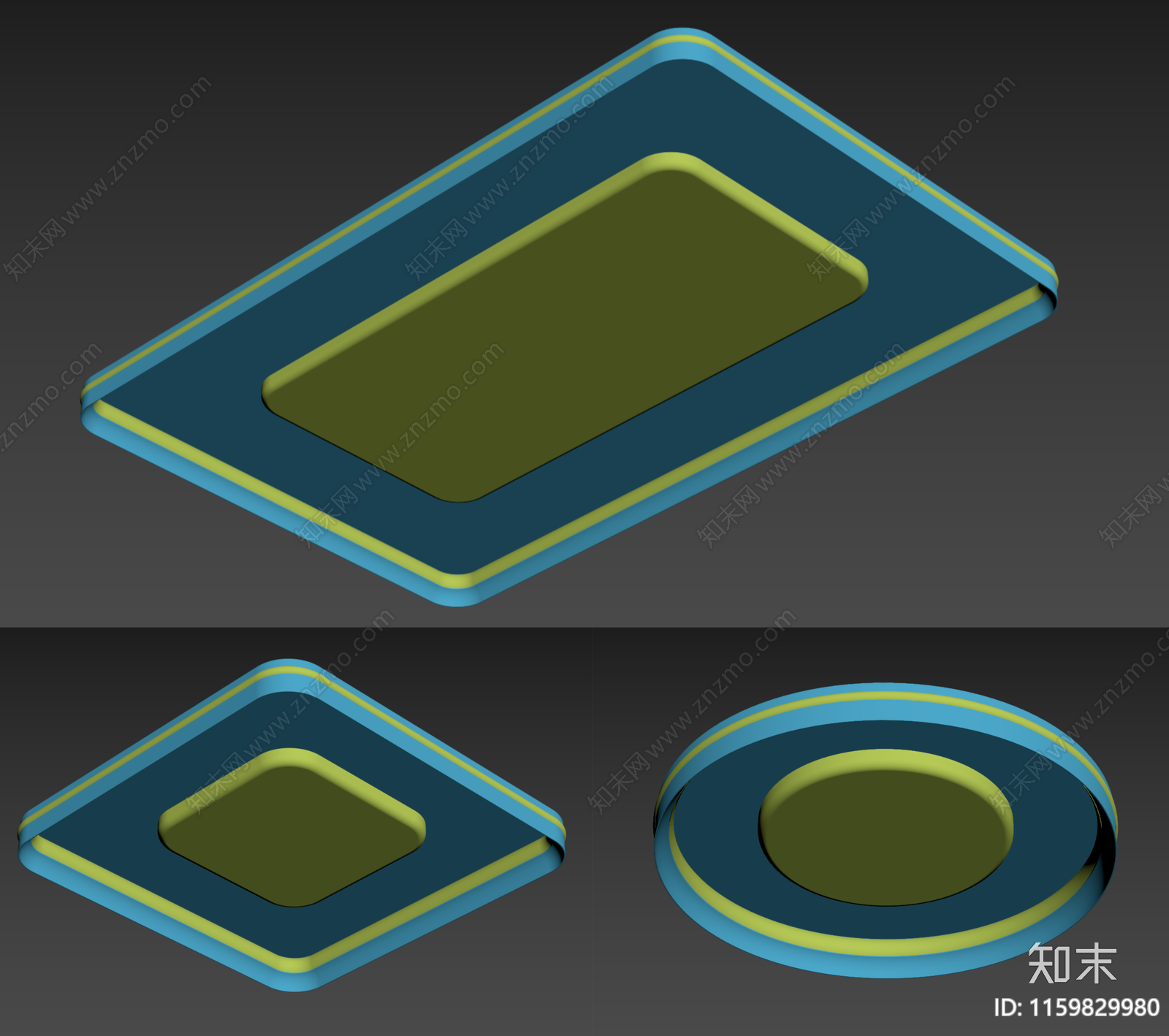 现代简约吸顶灯SU模型下载【ID:1159829980】