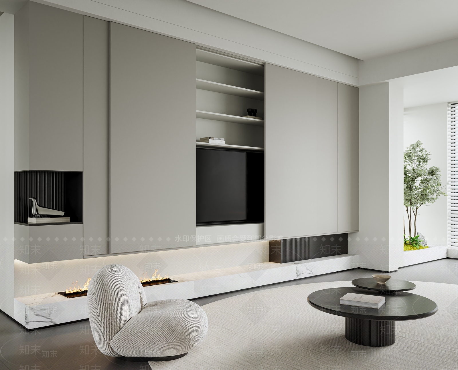 现代电视柜组合3D模型下载【ID:1159831775】