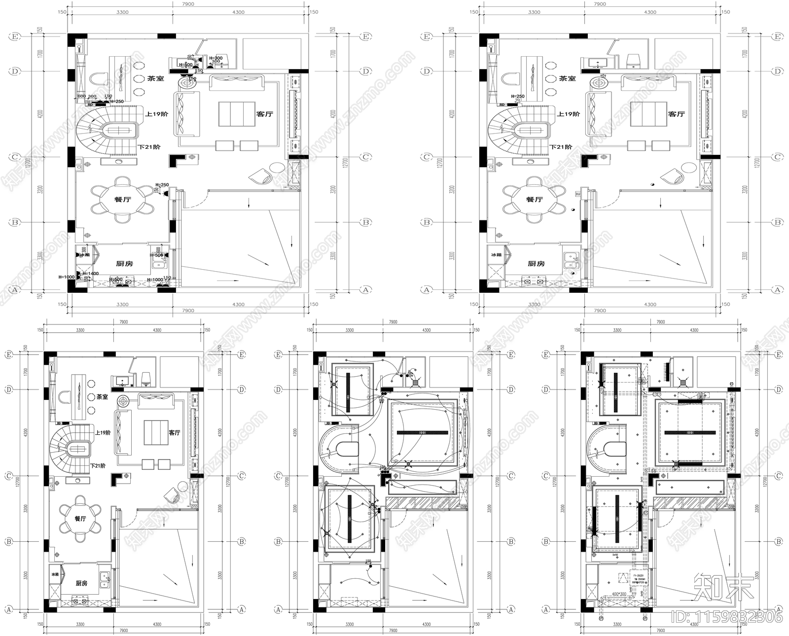 平面图cad施工图下载【ID:1159832306】