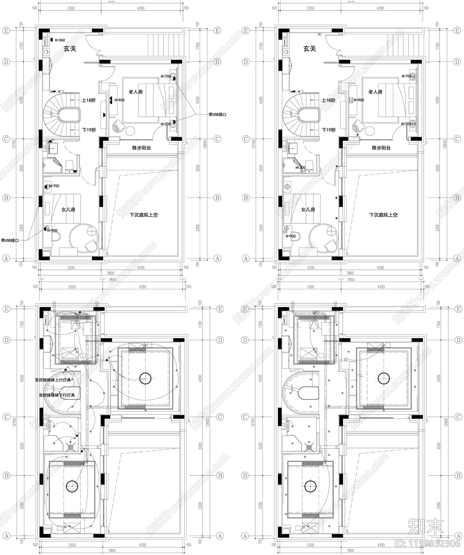 平面图cad施工图下载【ID:1159832306】