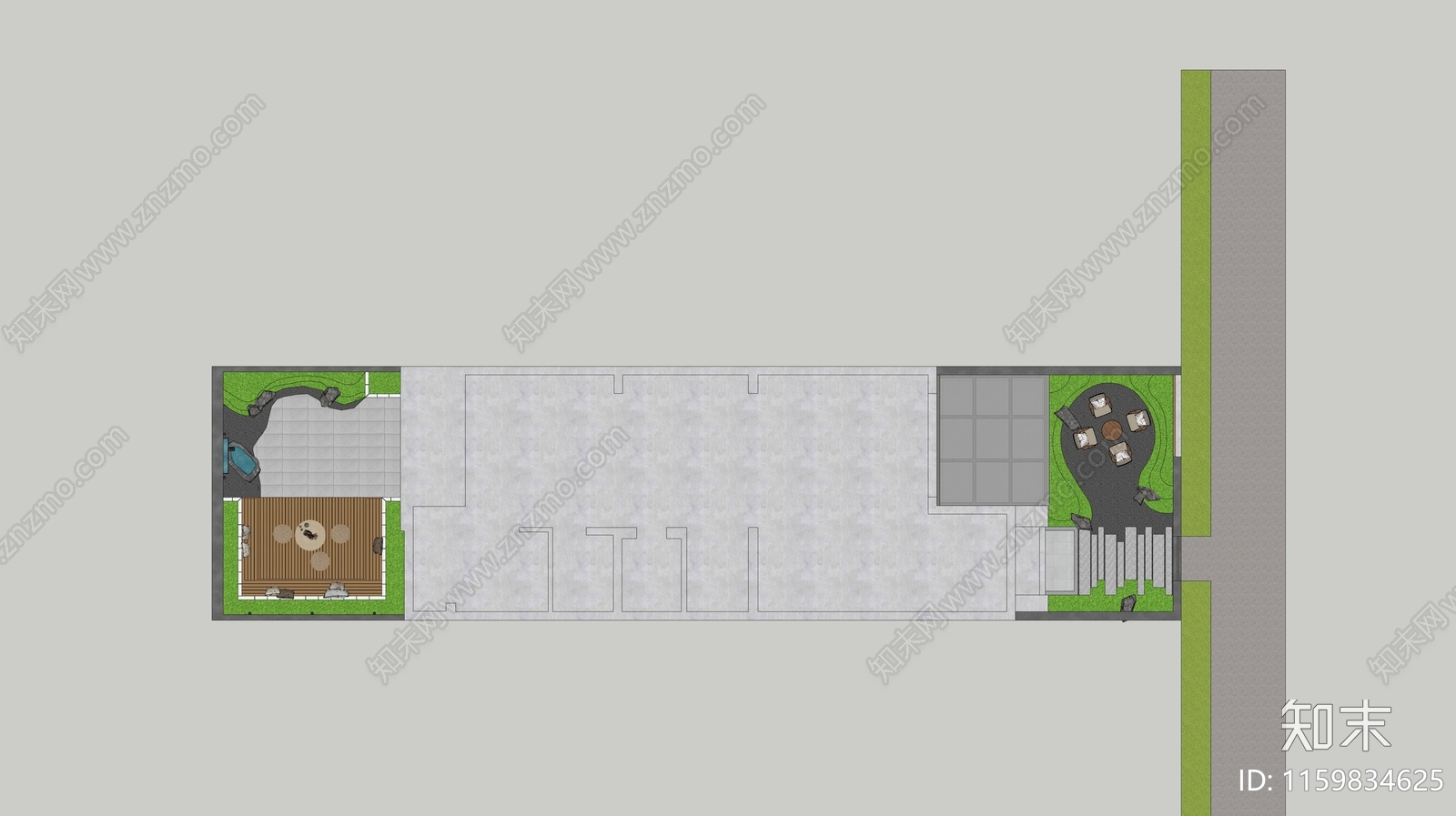 现代庭院景观SU模型下载【ID:1159834625】